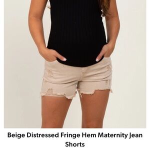 Tan Maternity Shorts
